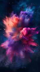 Fototapeta premium Vibrant powder explosion