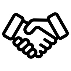 Handshake Icon Element For Design