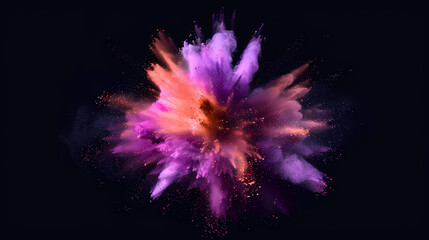 Fototapeta premium Vibrant powder explosion