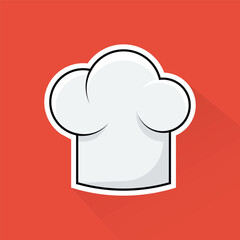 Illustration of Chef Hat in Flat Design
