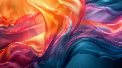 Colorful abstract flowing waves background