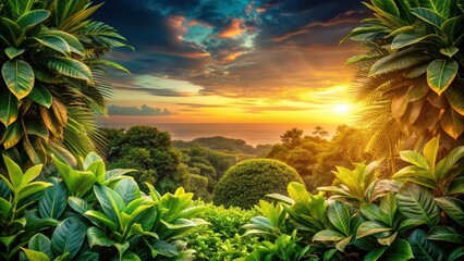 Lush foliage at dusk reflecting dynamic sustainable finance initiatives , lush, foliage, dusk, reflection, dynamic