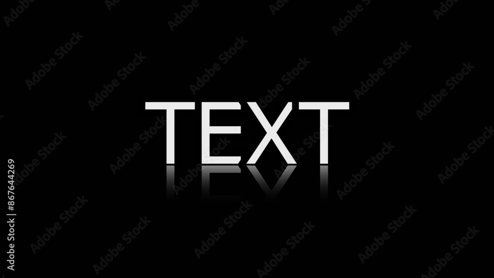 Poster text effect design.3d rendaring black background