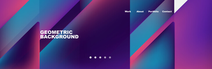 Gradient triangles composition with bright fluid colors. Vector Illustration For Wallpaper, Banner, Background, Card, Book Illustration, landing page