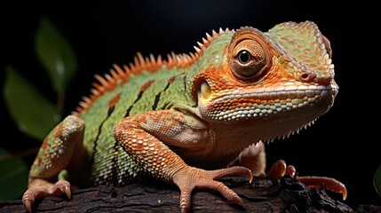 Fototapeta premium iguana on a branch HD 8K wallpaper Stock Photographic image
