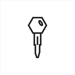 key vector icon line template