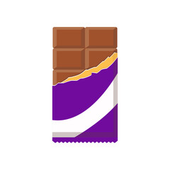 Flat Chocolate Bar Element Illustrations