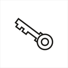 key vector icon line template