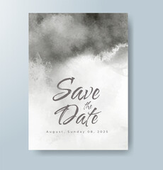 Watercolor Minimal Card. Classic Vector Design Cards. Wedding Abstract Background Invitation Art Template. Set of Creative Illustrations for Brochure, Cover Design. Minimalistic Watercolor Artwork.