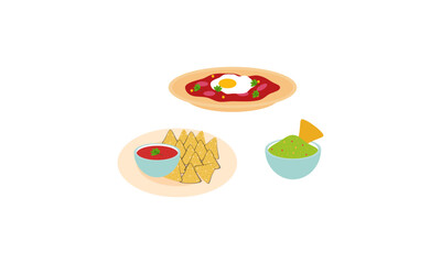 Mexican Food Signature Dishes Illustration