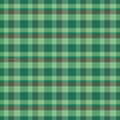 Christmas gingham seamless pattern.Checkered tartan plaid with twill weave repeat pattern in green and red. Geometric graphic vector illustration background design for fabric and print.