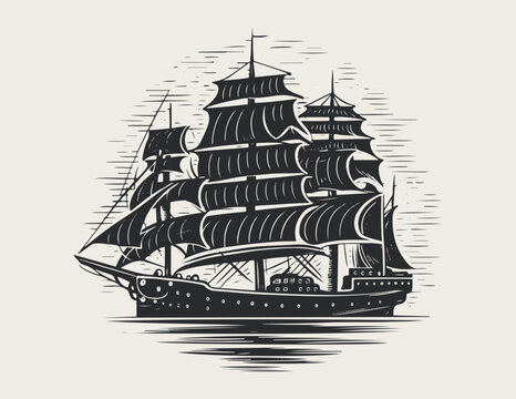 recommend clip art: Silhouette sailboat and sailing ship iconic vector collection. Set of black ship, sailing yacht, boat, shipping, and gondola vector set EPS.