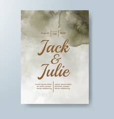 Watercolor Minimal Card. Classic Vector Design Cards. Wedding Abstract Background Invitation Art Template. Set of Creative Illustrations for Brochure, Cover Design. Minimalistic Watercolor Artwork.