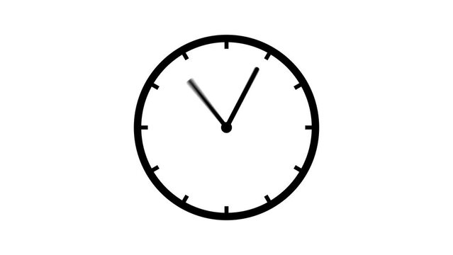 Abstract analog face clock icon .Analog wall clock icon ,neon sing clock icon animation on background.