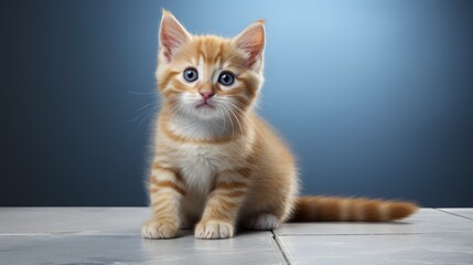 cat on a wooden table