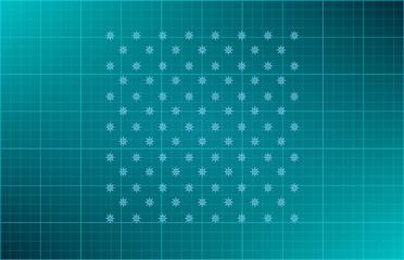 Obraz premium Vector illustration on blue background.