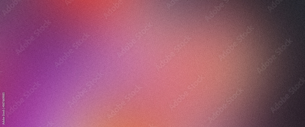 Sticker purple, orange, and black gradient on abstract grainy texture background