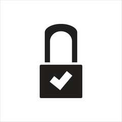 lock vector icon line template