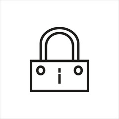 lock vector icon line template