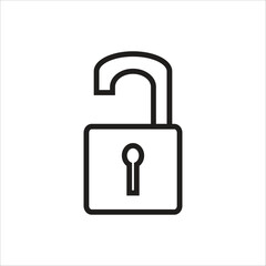 lock vector icon line template