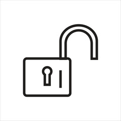 lock vector icon line template