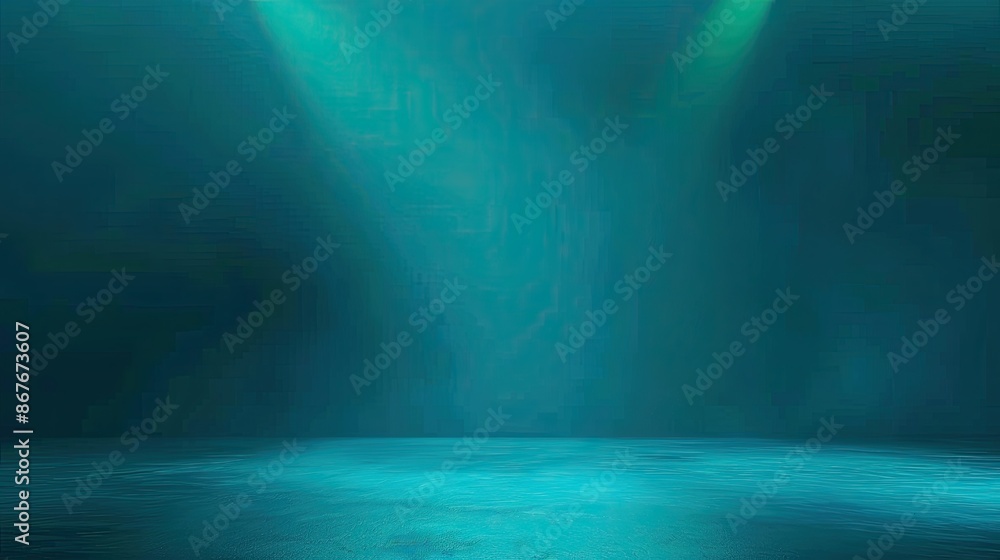 Poster background of gradient turquoise color. background of product studio. gradient background for poster