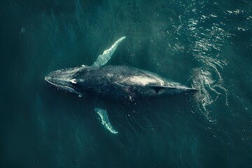 Fototapeta premium Big whale in the sea