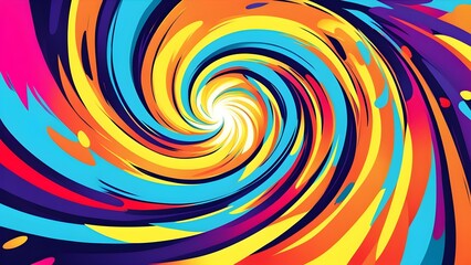 Obraz premium A colorful swirl of paint with a rainbow of colors
