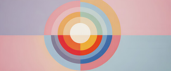 Obraz premium illustrazione con elementi geometrici a tema minimalista astratto contemporaneo