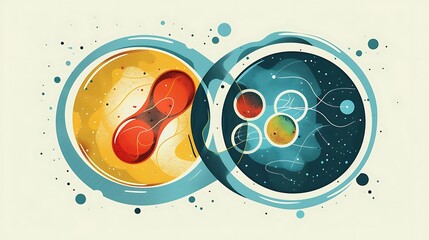 Venn diagram showing the similarities and differences between mitosis and meiosis with clearly labeled sections and concise points for each process perfect for biology students