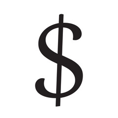 Obraz premium American dollar currency or dollar symbol flat icon for apps and websites. vector illustration. EPS 10/AI