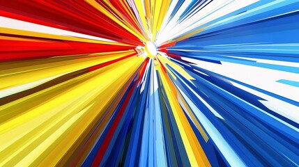 A dynamic burst of multicolored rays expels from the center, offering a lively wallpaper or background choice