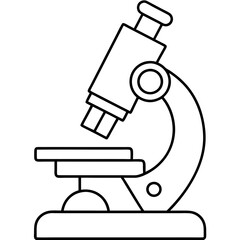 Science Laboratory Microscope Illustration.