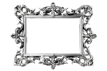 Elegant silver decorative picture frame with intricate floral designs, perfect for adding a touch of vintage charm to interior decor.