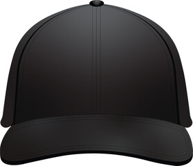 black baseball cap vector illustration