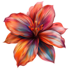 Obraz premium Vibrant multicolored flower illustration with rich, vivid hues. Perfect for adding a splash of color to any design or creative project.