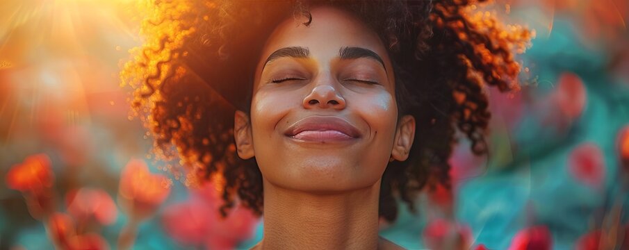 A person feeling grateful, their heart overflowing with appreciation for the good things in their life.