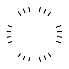 Radial sunlight vintage emblem