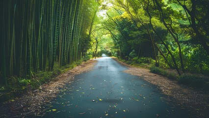 Fototapeta premium road in the woods