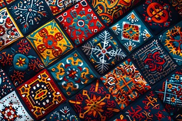 Vibrant Traditional Textile Patterns