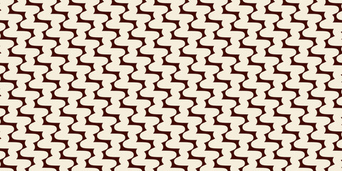 Retro wavy background. Seamless pattern. Vector. レトロなみなみパターン