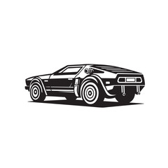 Obraz premium Car Silhouette Icon Isolated in White Background