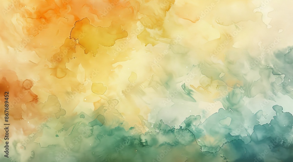 Sticker Soft watercolor blending of warm and cool hues provides an artistic wallpaper effect suitable as a gentle background