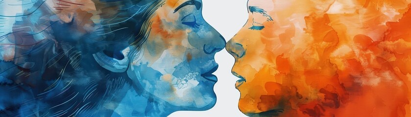 illustration of person whispering financial advice, subtle religious imagery, diversity