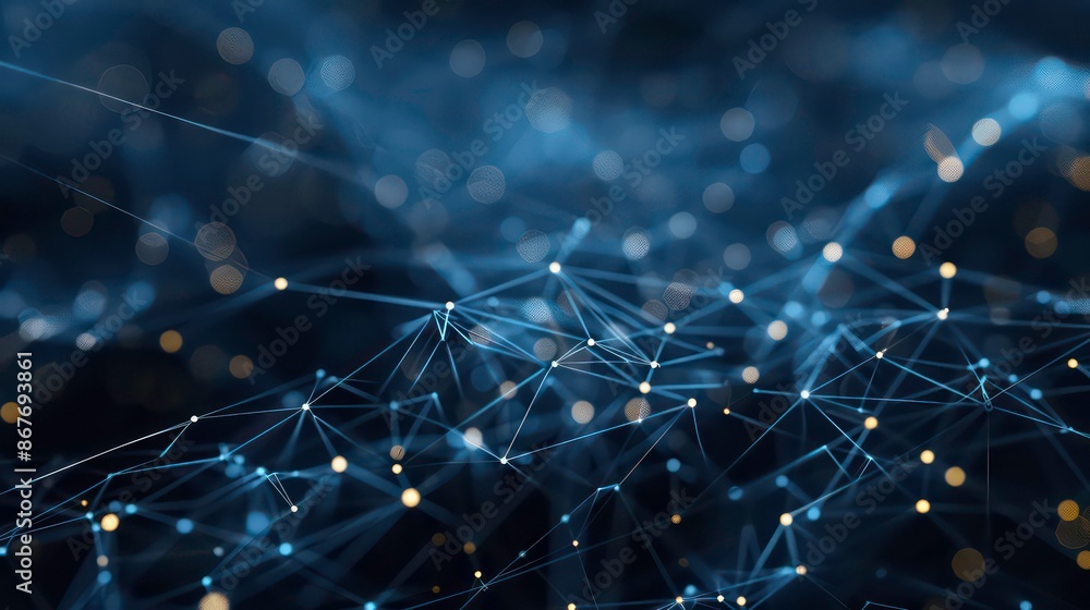 Poster transforming big data through digital networking, innovation of next generation technology. generati