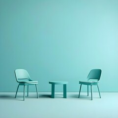 two chairs and table