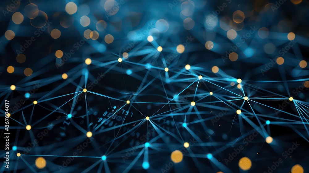 Poster transforming big data through digital networking, innovation of next generation technology. generati