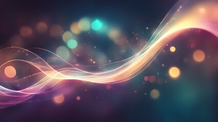 A colorful wave with a lot of sparkles and dots