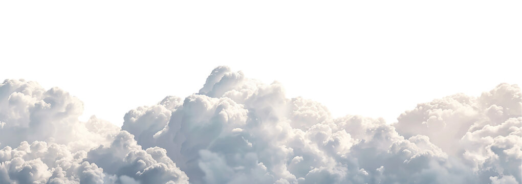 Fluffy white clouds cut out - Powered by Adobe