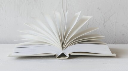White softcover book on a white background